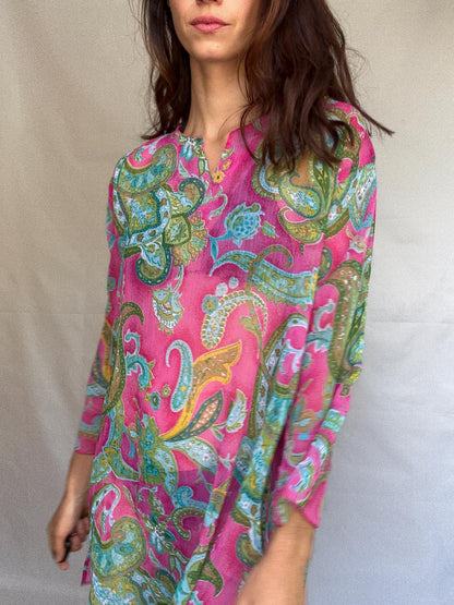 Bohemian Paisley Sheer Pool Dress — additional view 5
