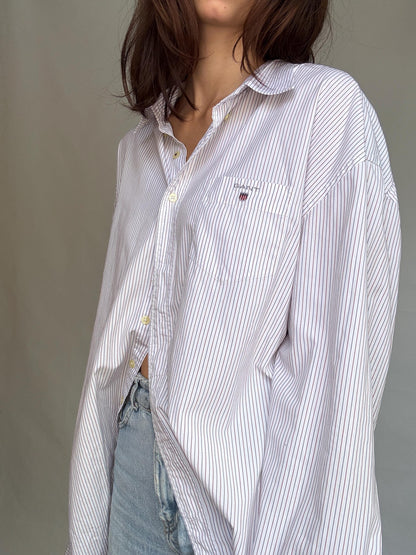 GANT White Pinstripe Cotton Shirt — additional view 6