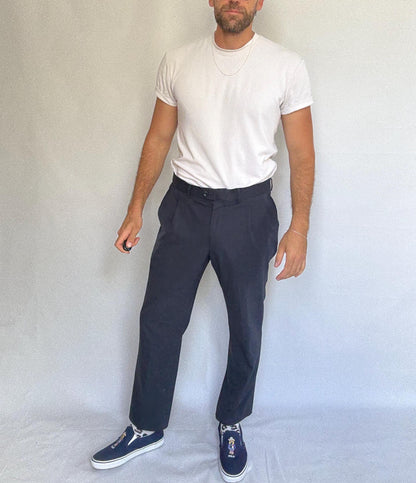 Dark Blue Emidio Tucci Trousers — additional view 5