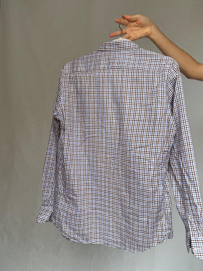 Brown Checkered Cotton Shirt With Pocket — additional view 10