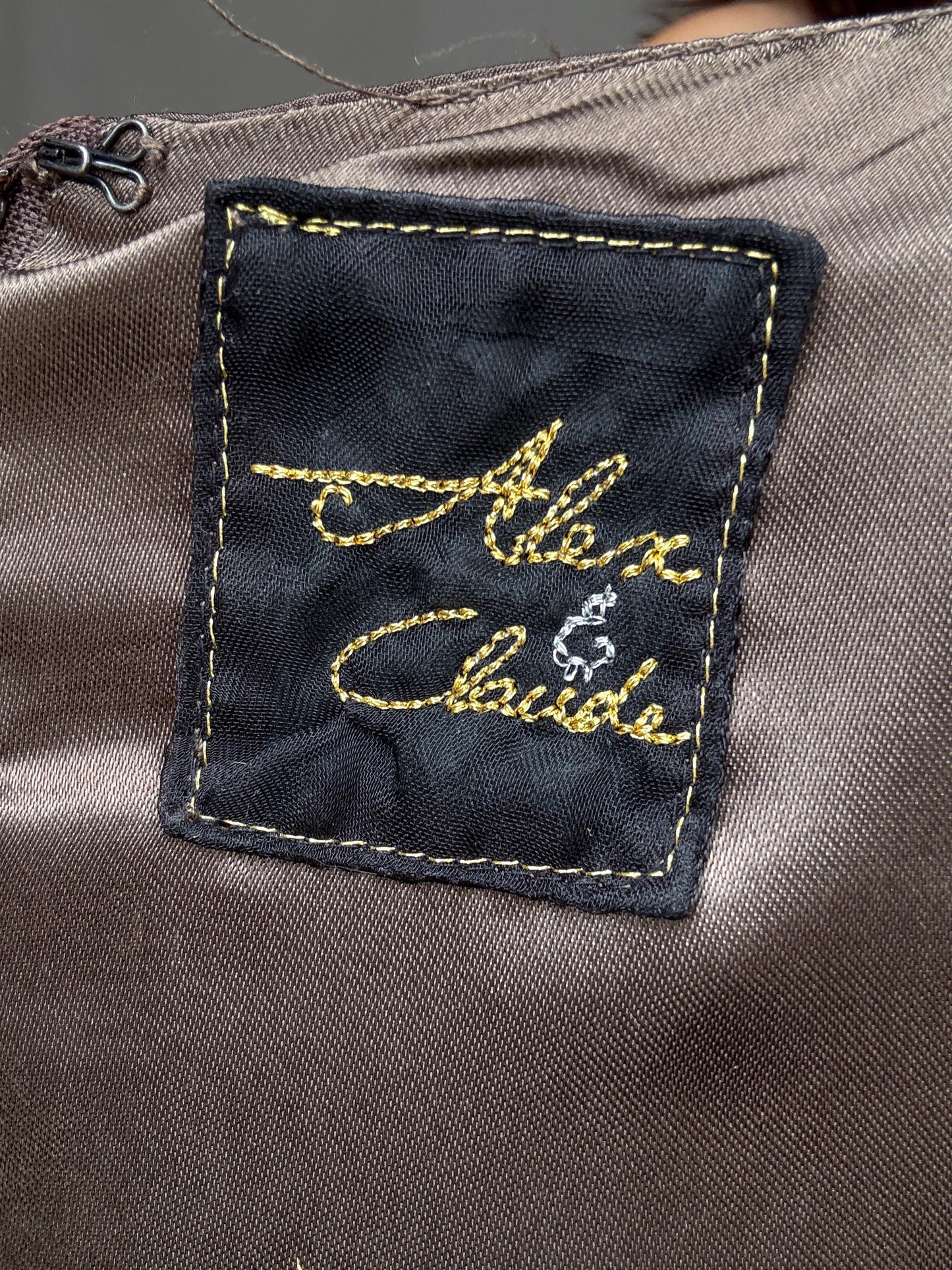 Alex & Claude vintage dress, viscose blend, fitted silhouette, retro design, vintage 90s, US M, evening wear