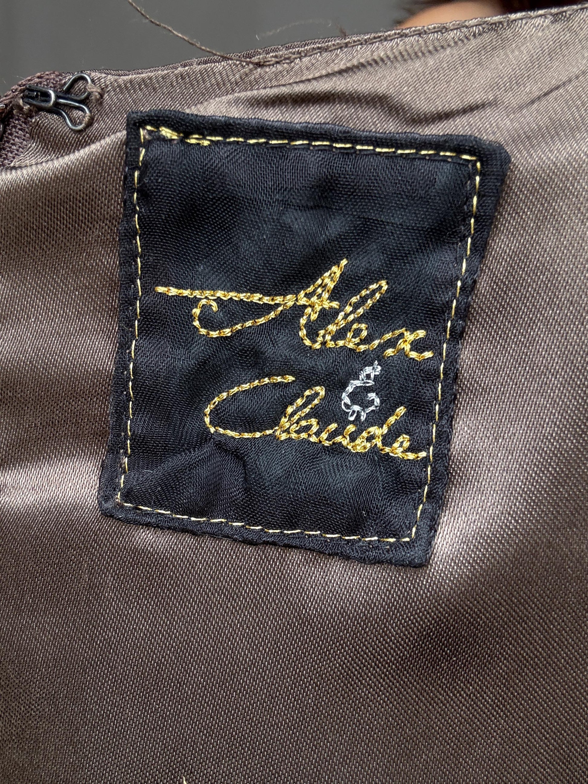 Alex & Claude vintage dress, viscose blend, fitted silhouette, retro design, vintage 90s, US M, evening wear