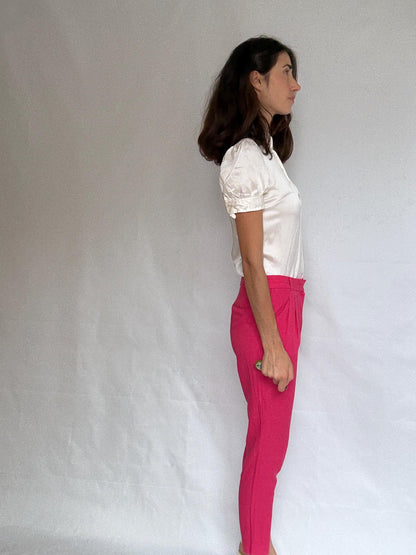Vibrant Pink Trousers - Elegant Chic — additional view 6