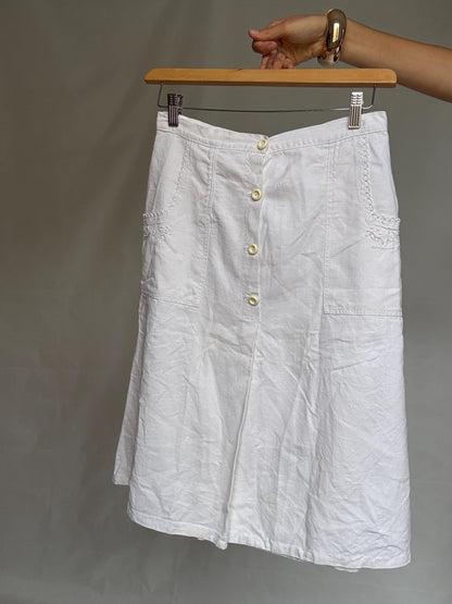 Vintage High-Waist Cotton Skirt — additional view 9