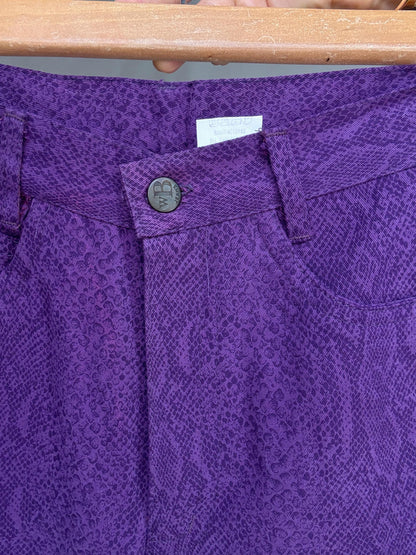 Vintage Purple Snake Print High-Waist Jeans — additional view 8