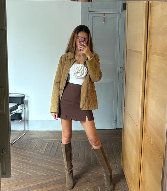 Vintage Burberry London puffer jacket, Tan designer bomber coat,