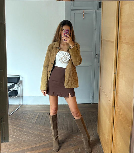 Vintage Burberry Tan Puffer Jacket