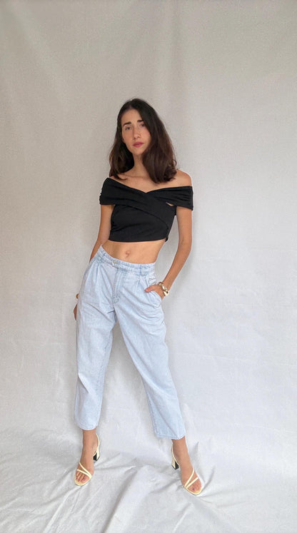 Indigo Cotton Retro 90s Trousers — additional view 5