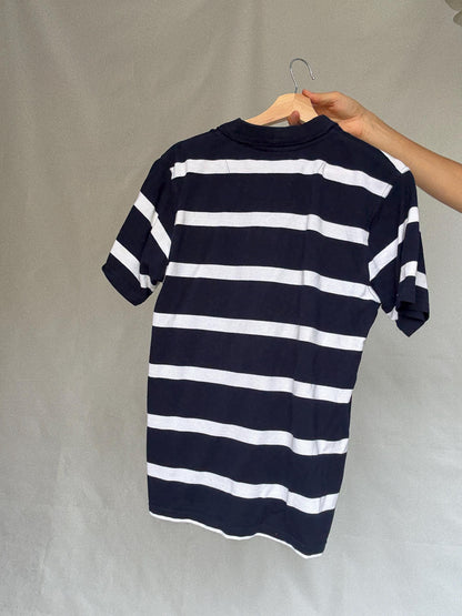 Nautical 80s Striped Cotton Polo Shirt — additional view 10