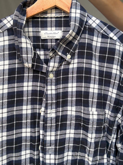 Emidio Tucci Dark Blue Plaid Men's Shirt — additional view 9