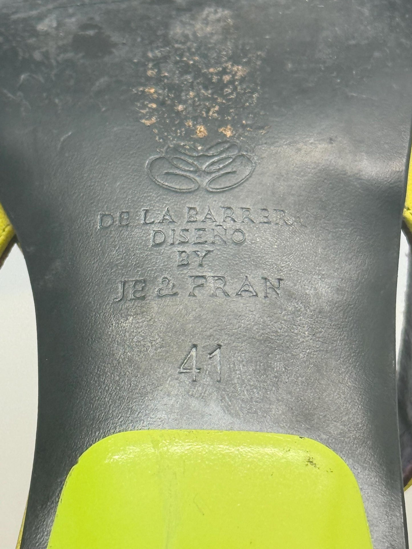 Y2K lime green heels, pointed toe, slingback style, EU 41, retro 2000s Kylie Minogue vibe, party statement shoes