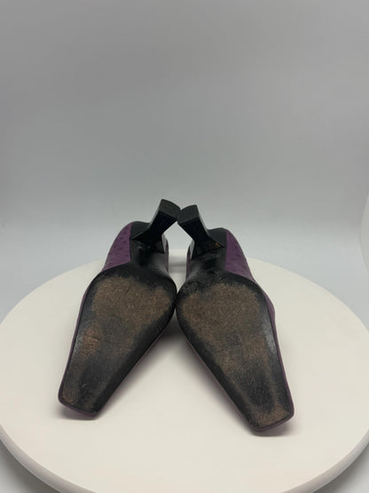 Luciana Cavalli Purple Leather Heels, Y2K Style — additional view 5