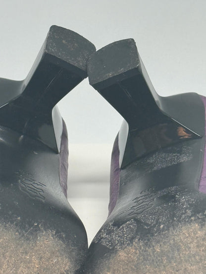 Luciana Cavalli Purple Leather Heels, Y2K Style — additional view 6