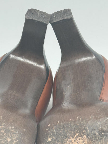 Vintage Balenciaga Brown Leather Pumps — additional view 6