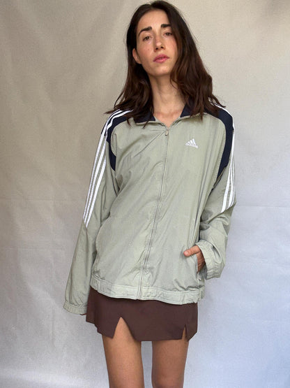 Adidas Relaxed Fit Sporty Jacket — fabric close-up