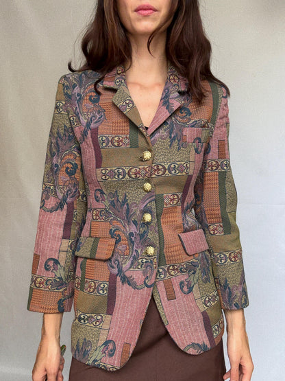 Vintage Tapestry Blazer with Baroque Motifs — additional view 7