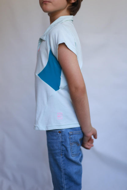 Nike Blue Athletic Top for Kids — back view