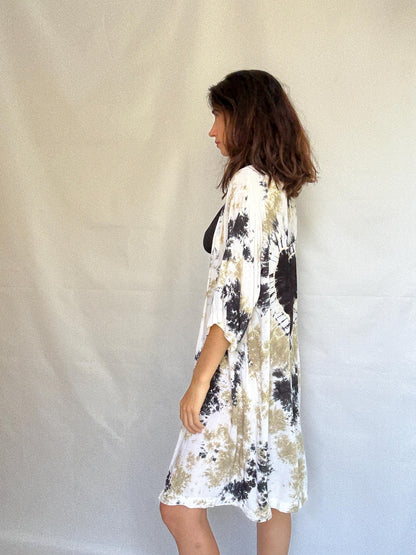 Mele Beach Tie Dye Kimono Robe — back view