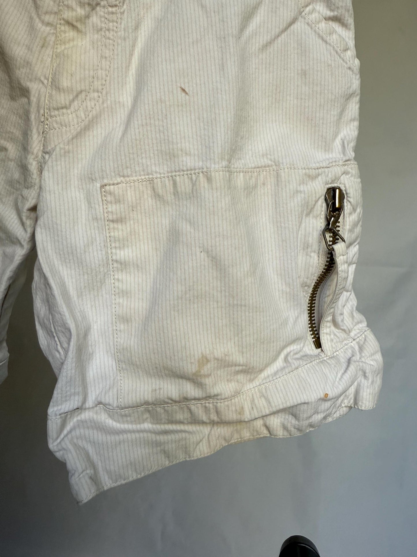 Christian Dior white children pants, 100% cotton, multiple pockets, casual streetwear, EU 6A, everyday play