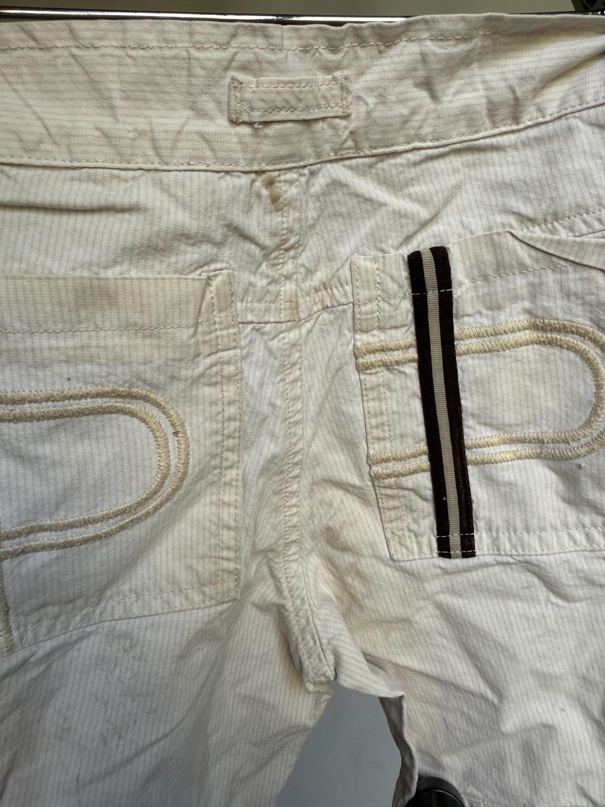 Christian Dior white children pants, 100% cotton, multiple pockets, casual streetwear, EU 6A, everyday play