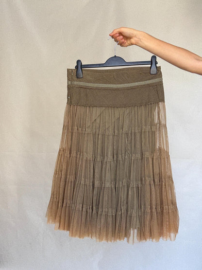 Romantic Grunge Cotton Corduroy Midi Skirt — additional view 7