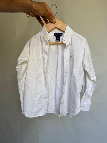 Vintage Polo Ralph Lauren, down shirt, 100% cotton, classic fit, button, down collar, size 5 kids, preppy style