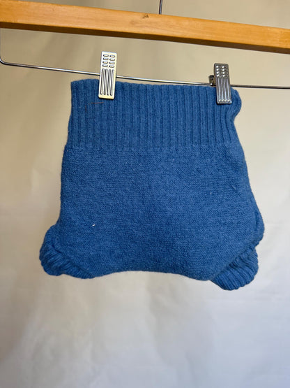 Blue Wool Washable Diaper Pants — detail