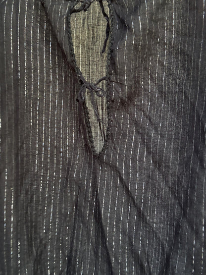 Vintage Y2K Black Sheer Metallic Top — additional view 10