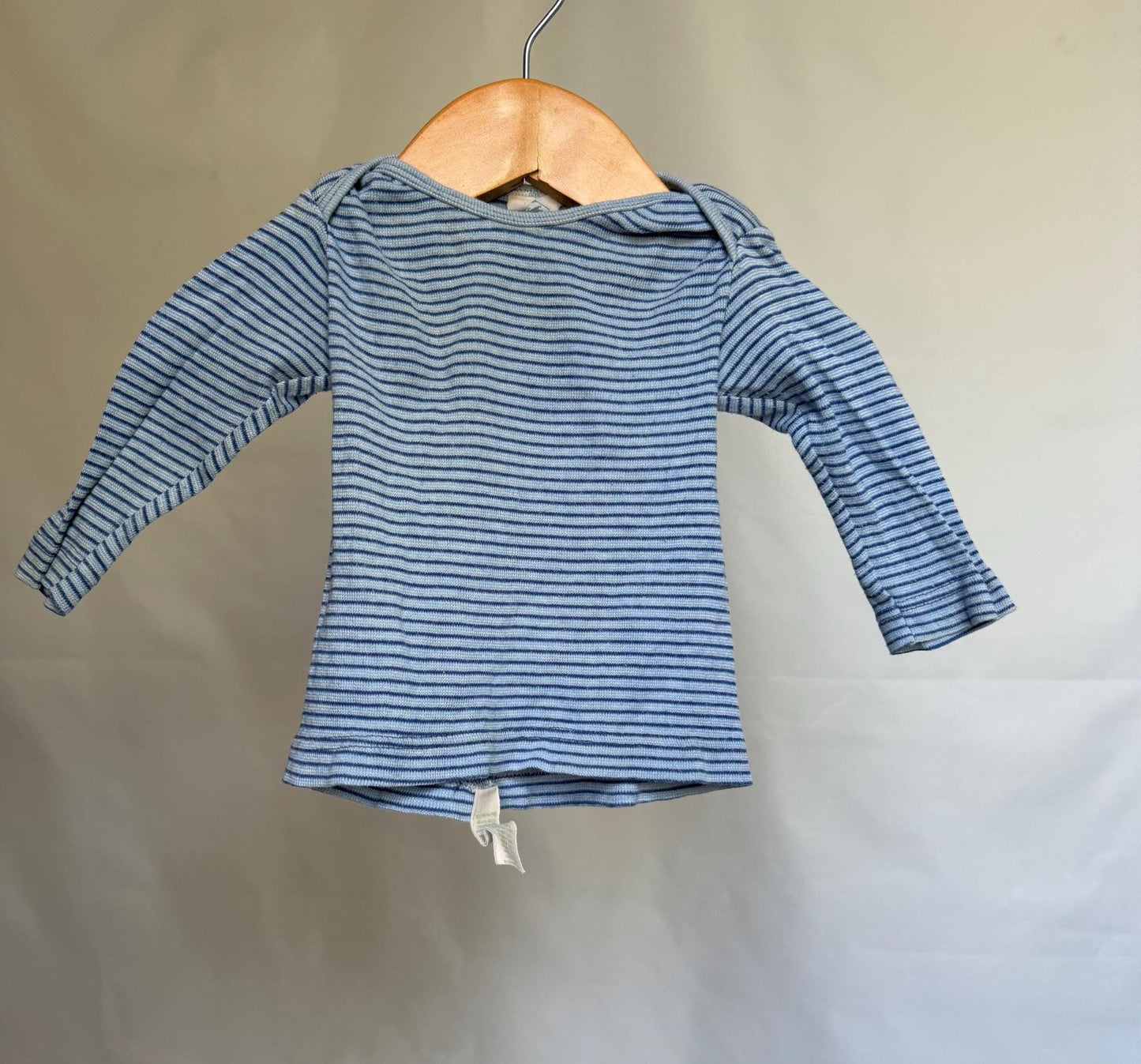 Cosilana striped long sleeve top, 100% cotton, straight fit, classic knit, casual everyday, EU 62/68 size, cozy clothing, durable for kids