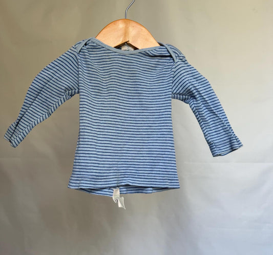 Cosilana striped long sleeve top, 100% cotton, straight fit, classic knit, casual everyday, EU 62/68 size, cozy clothing, durable for kids