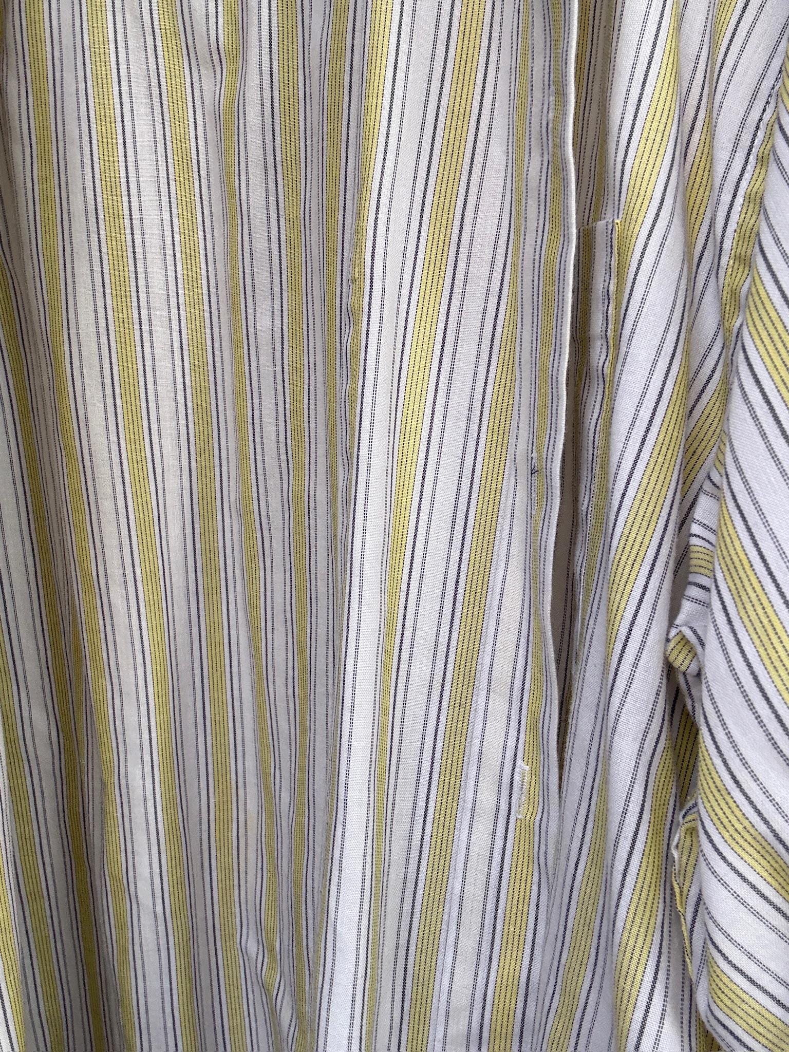 Retro striped shirt, Relaxed fit button up, Vintage smart menswear, US XL, casual