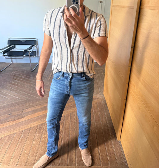 Hugo boss jeans size 32/34 de blue wash trousers men’s straight leg denim pants w39 l107 eu m us m