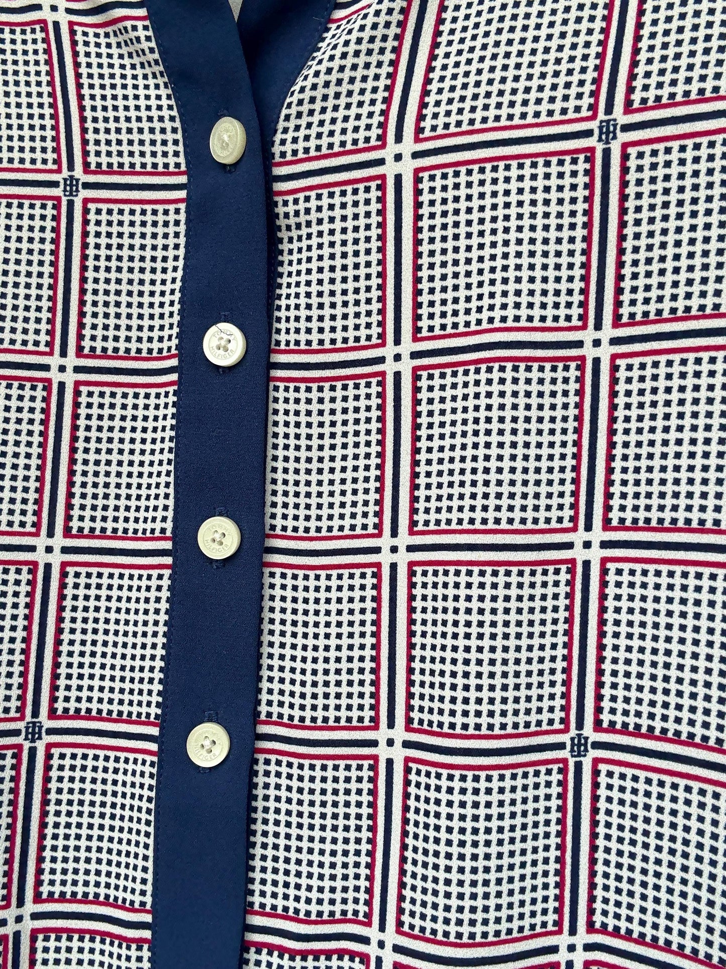 Tommy Hilfiger red and blue checkered dress, Lightweight summer dress, Loose fit casual streetwear, Size 4