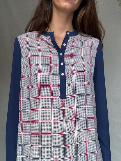 Tommy Hilfiger red and blue checkered dress, Lightweight summer dress,
