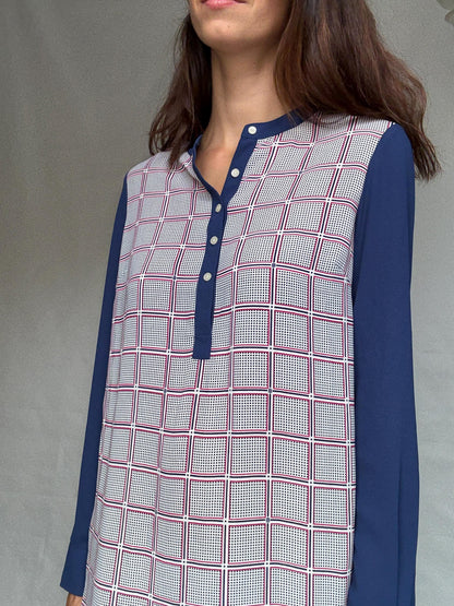 Tommy Hilfiger red and blue checkered dress, Lightweight summer dress,