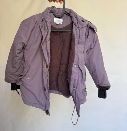 Purple Mini A Ture Hooded Winter Coat