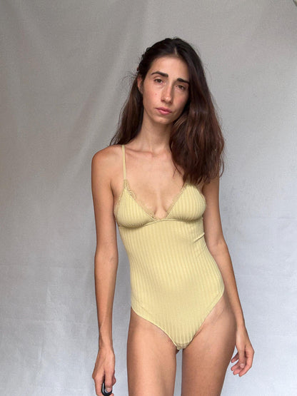 Yellow Lace Trim Lingerie Bodysuit — additional view 13