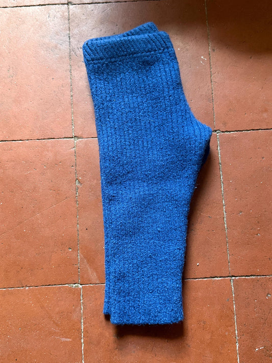 Disana blue organic virgin wool pants, elastic waist, made in Germany, retro 80s, US 6-12 months, casual comfort