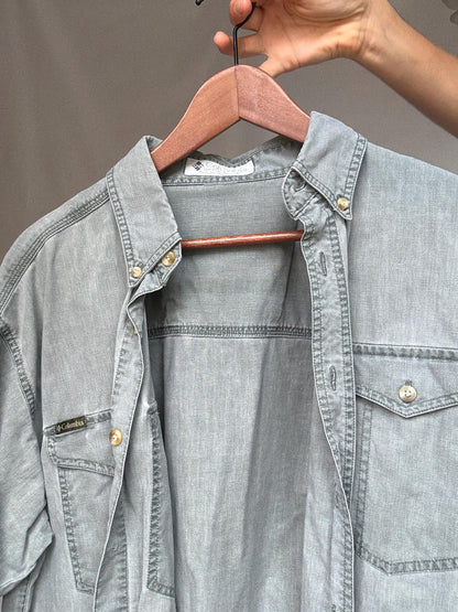 Vintage Light Gray Denim Shirt — additional view 8