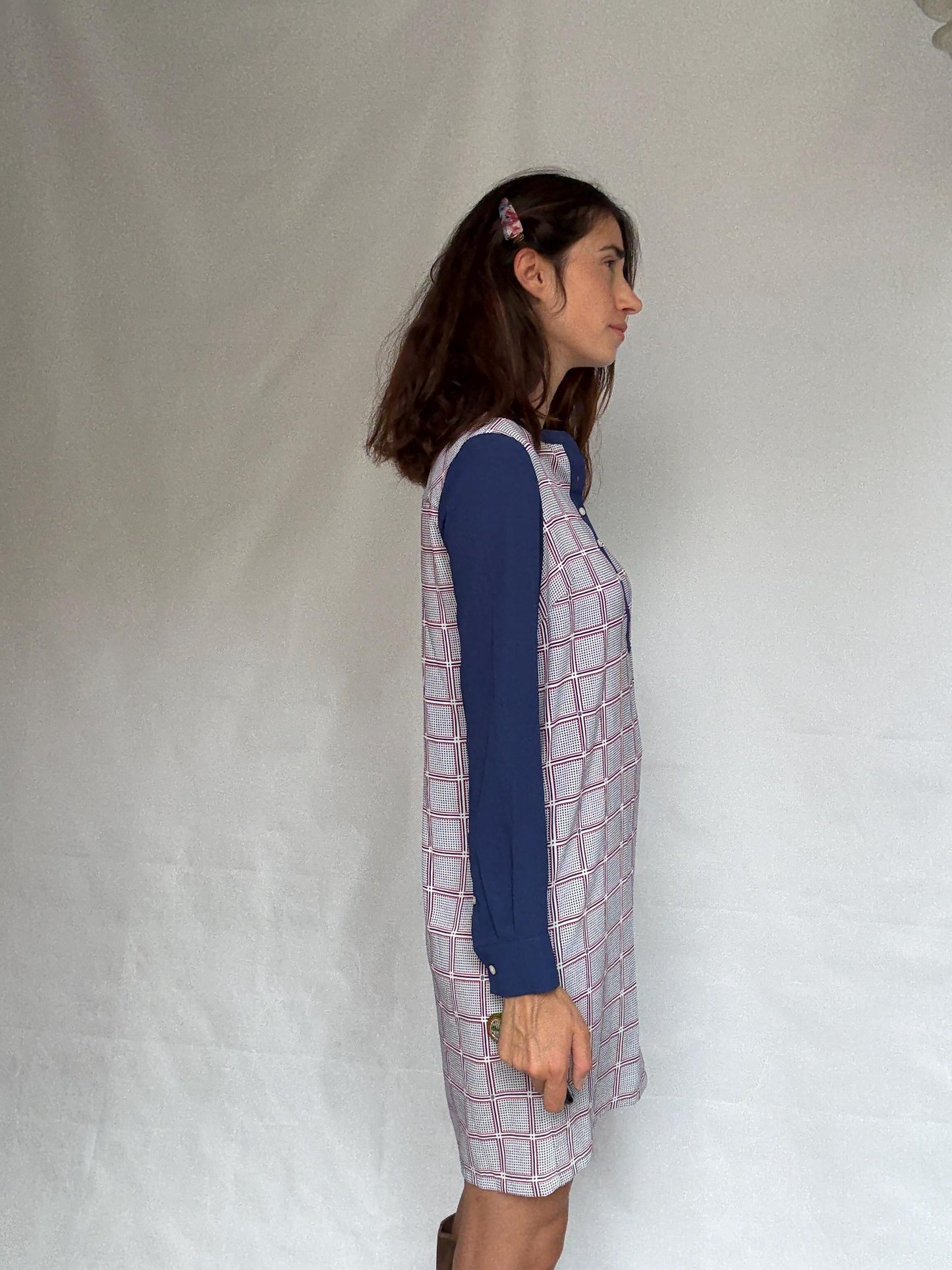 Tommy Hilfiger red and blue checkered dress, Lightweight summer dress, Loose fit casual streetwear, Size 4