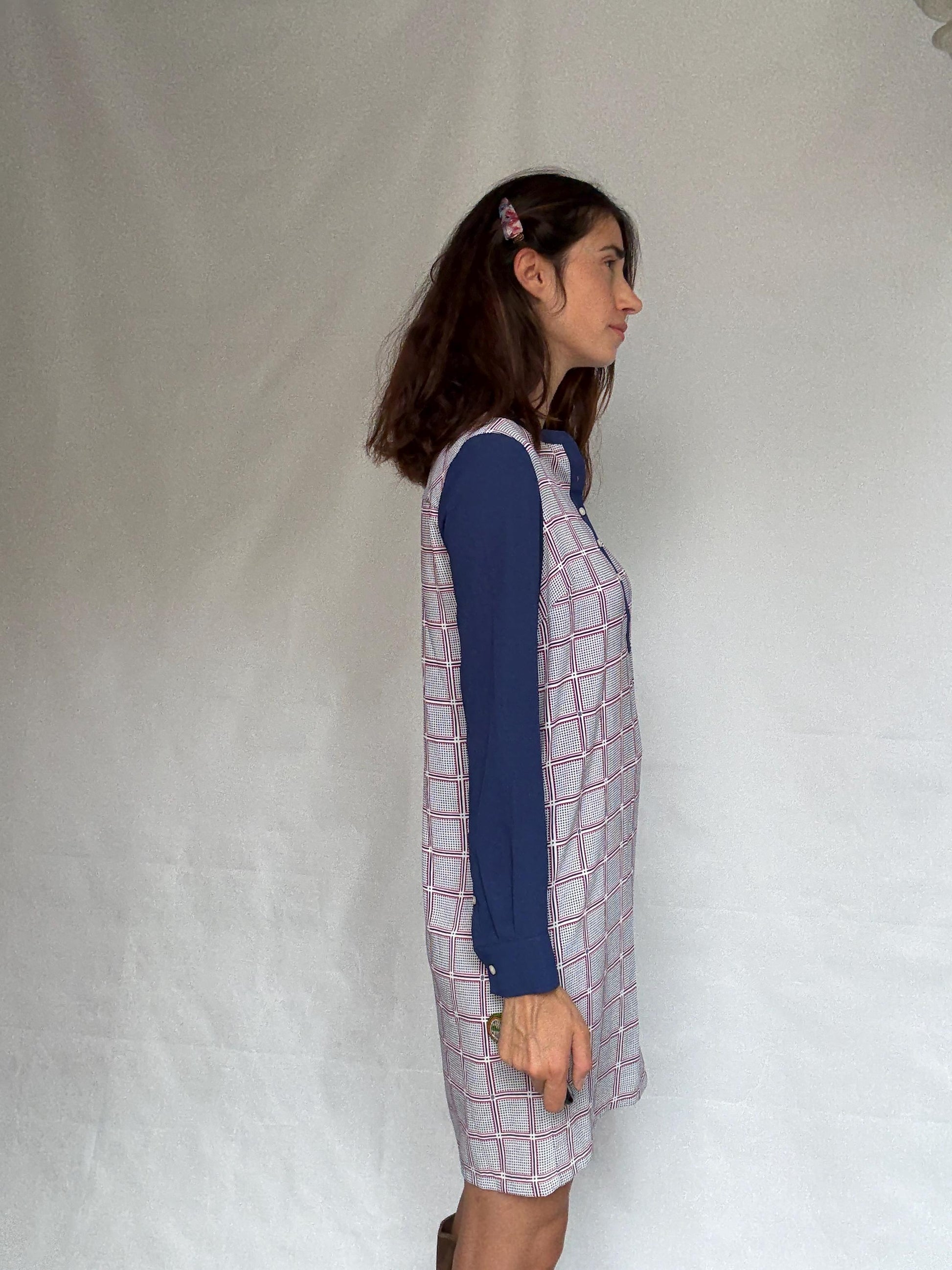 Tommy Hilfiger red and blue checkered dress, Lightweight summer dress, Loose fit casual streetwear, Size 4