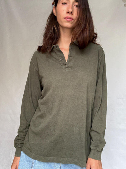Vintage Moss Green Emidio Tucci Polo Shirt — additional view 14
