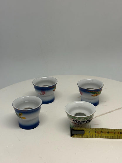Vintage 70s Hand-Painted Shot Glass Set — additional view 10