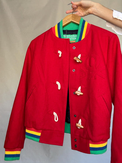 Retro 80s Red Cotton Jacket — additional view 17