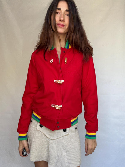 Retro 80s Red Cotton Jacket — additional view 10