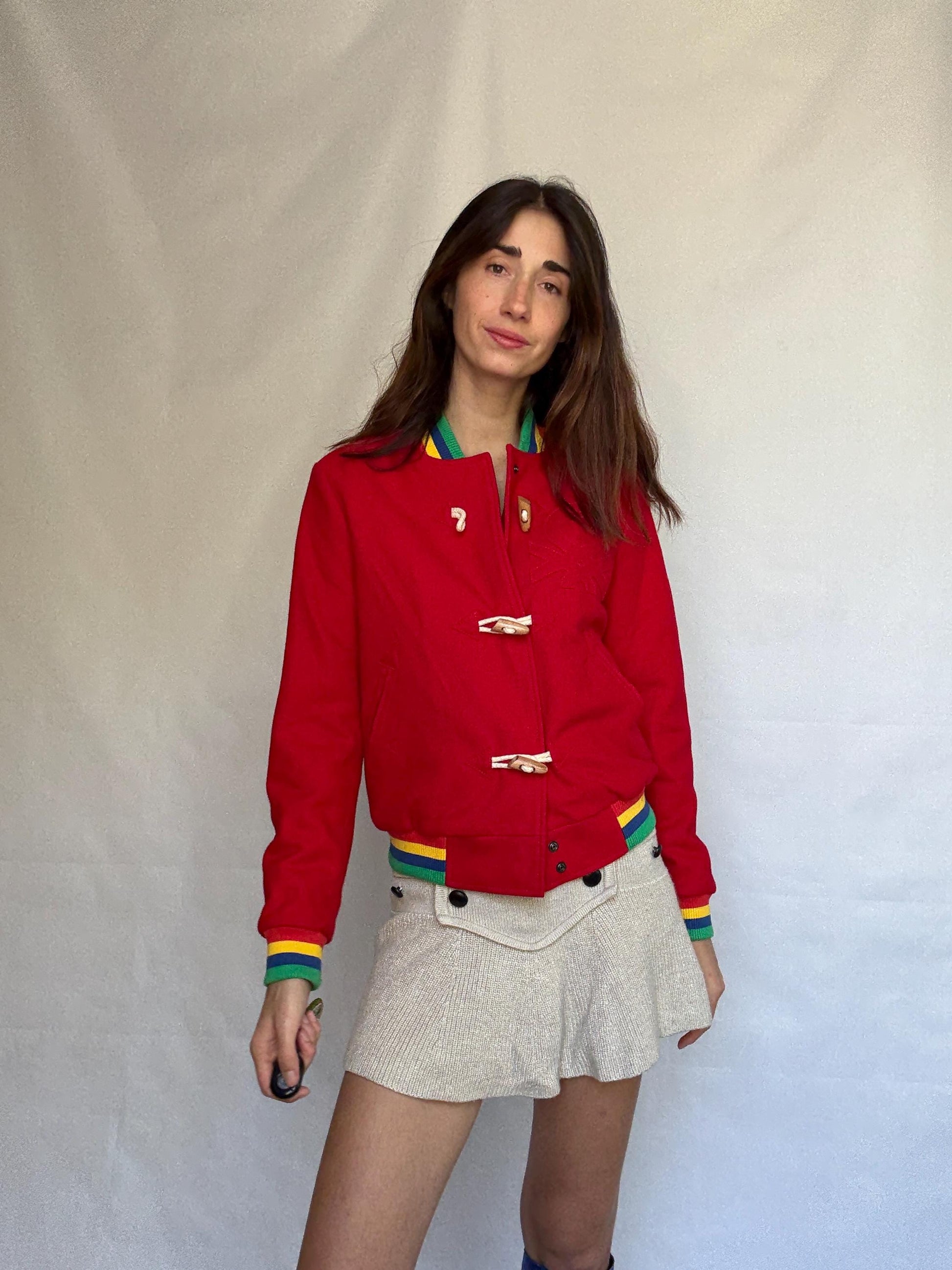 Retro 80s Red Cotton Jacket — additional view 11