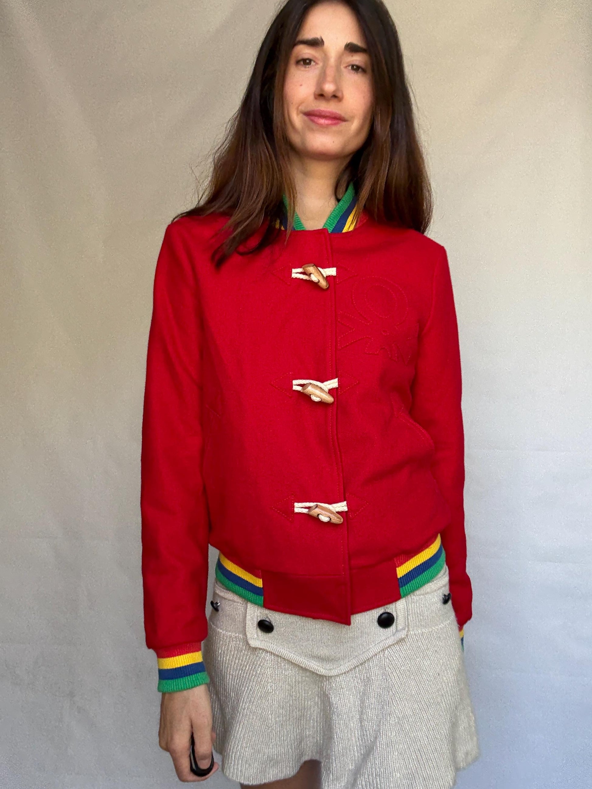 Retro 80s Red Cotton Jacket — additional view 14