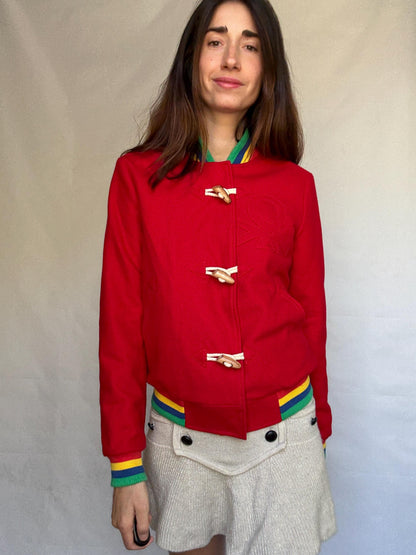 Retro 80s Red Cotton Jacket — additional view 14
