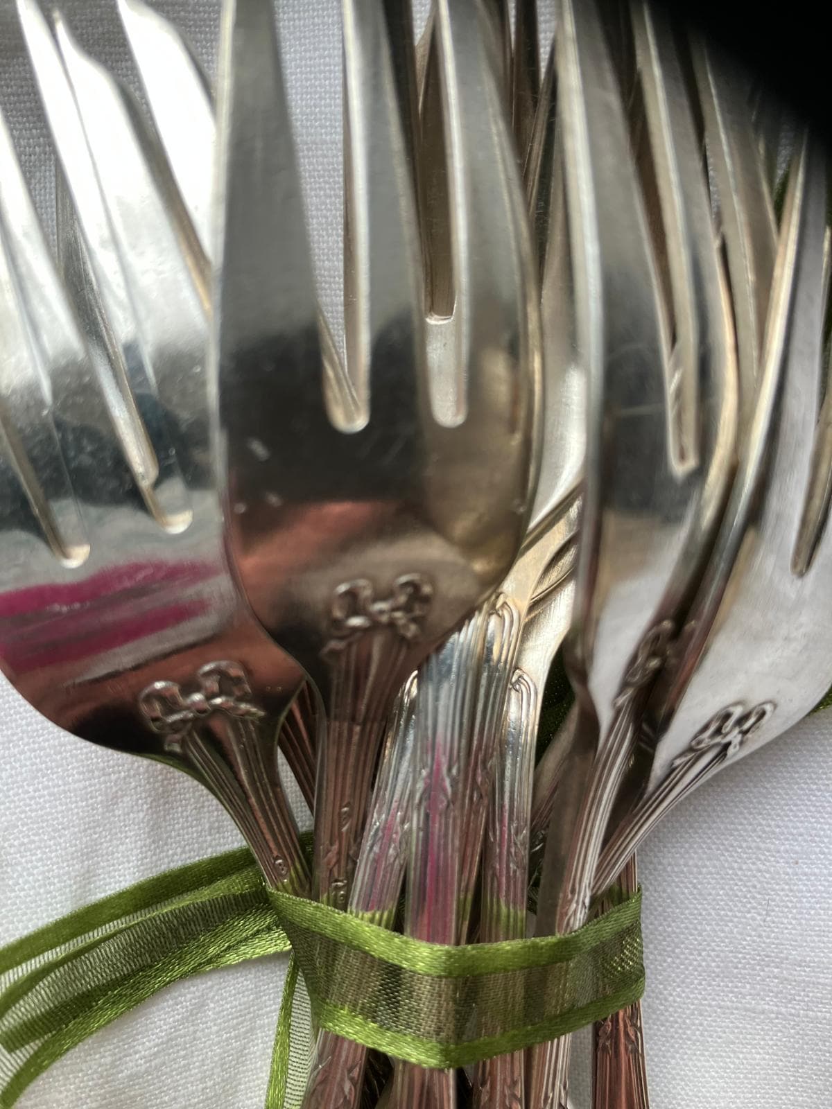 Antique French Silver-Plated Dessert Forks Set — additional view 10
