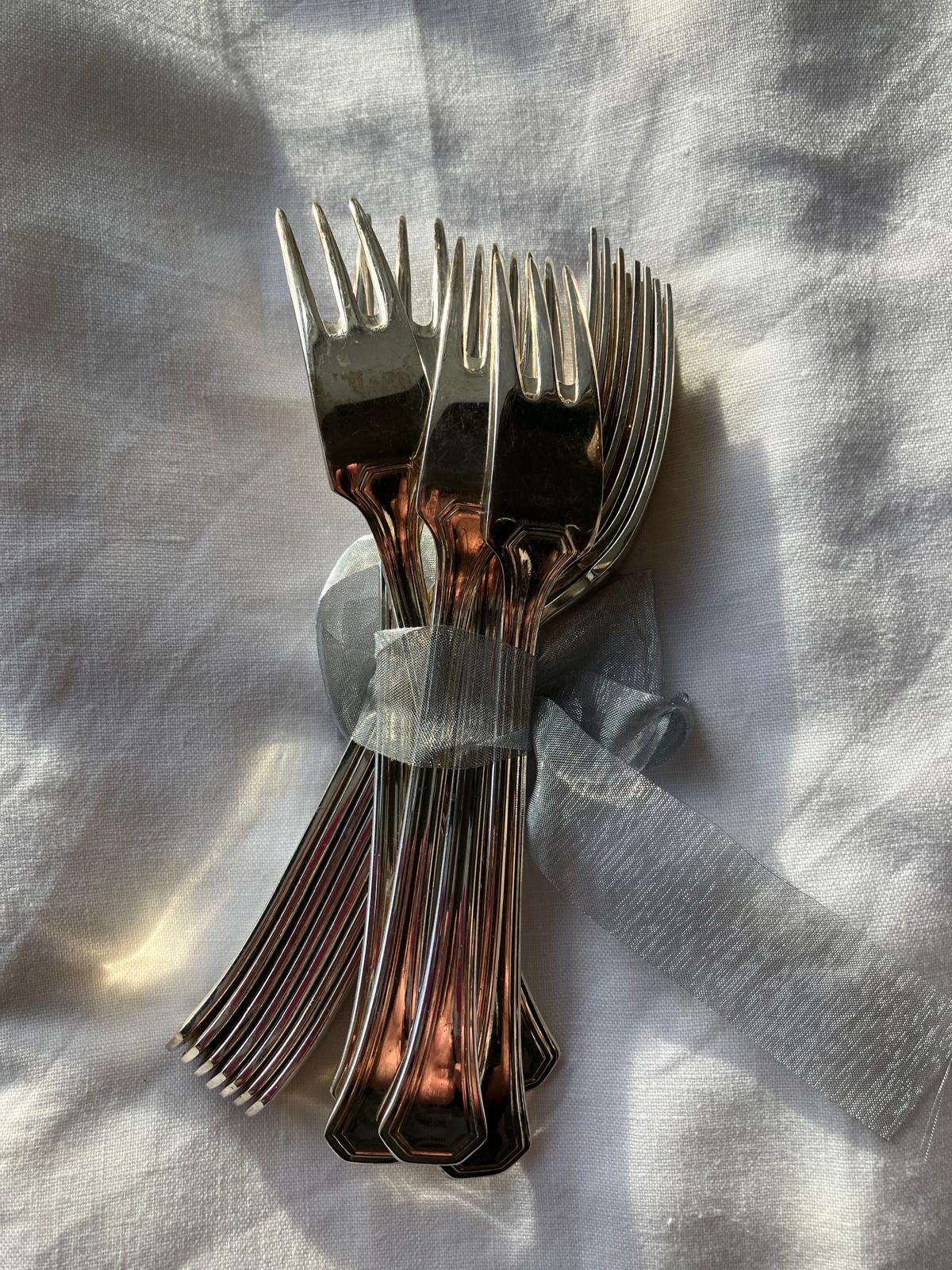 French Dessert Fork Set of 12 — detail